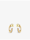 Boucheron 18ct gold hoop earrings with 0.24ct diamonds, imported from the UK