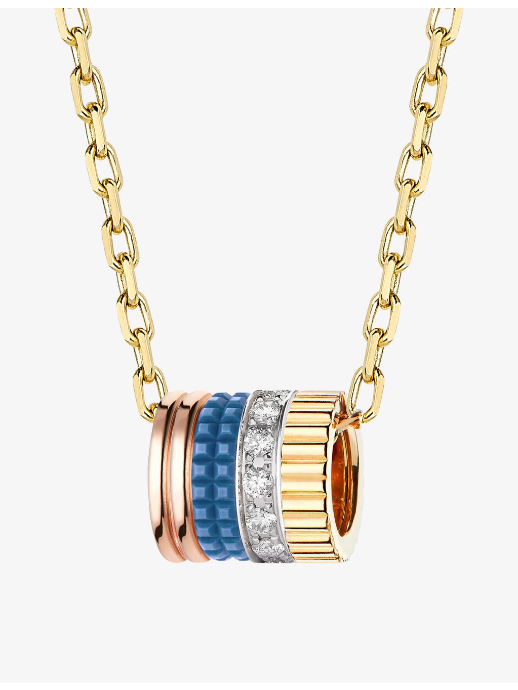 Boucheron Quatre Blue Edition pendant necklace 45cm, imported from the UK
