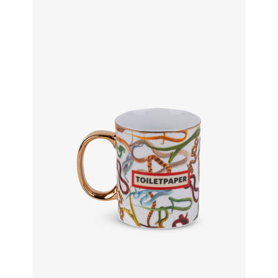 selfridges Seletti x TOILETPAPER Snakes Fine-Porcelain Mug 10cm- Buy online at McGrocer