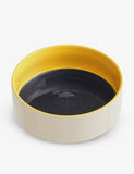 HAY Colour-block Large Round Stoneware Dog Bowl 20.8cm x 7cm