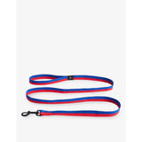 Plaited Woven Dog Leash - Blue And Off White