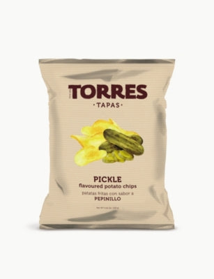 Torres Tapas pickle flavoured crisps 125g, imported from the UK