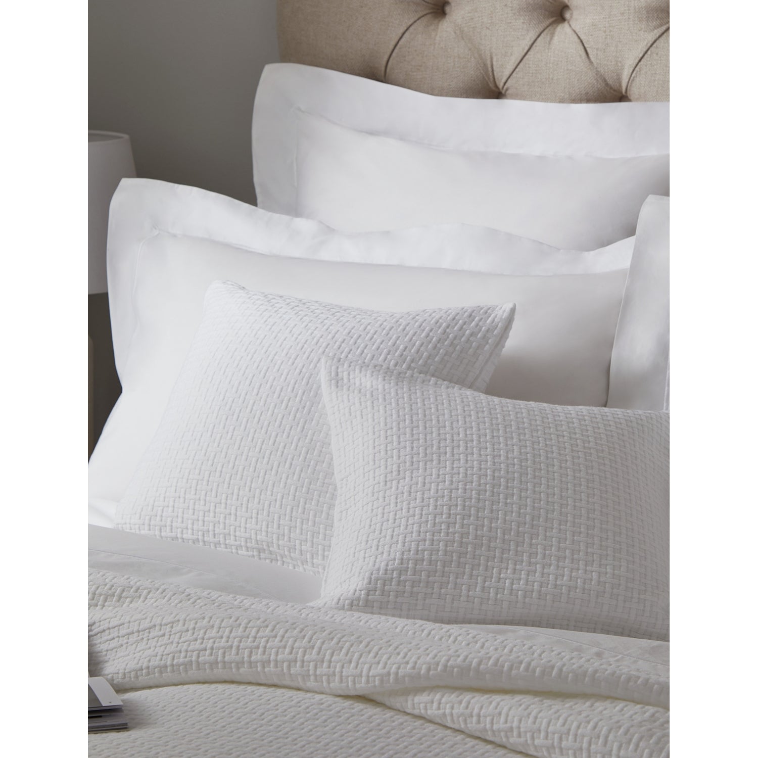 The White Company Savoy classic cotton pillowcase, imported from the UK
