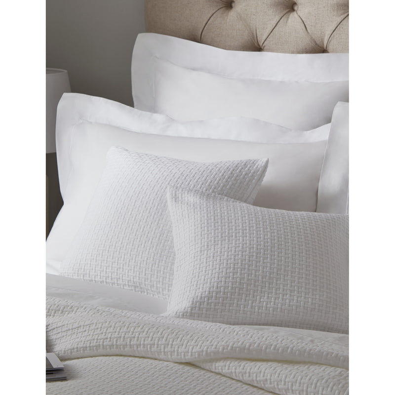 The White Company Savoy classic cotton pillowcase, imported from the UK