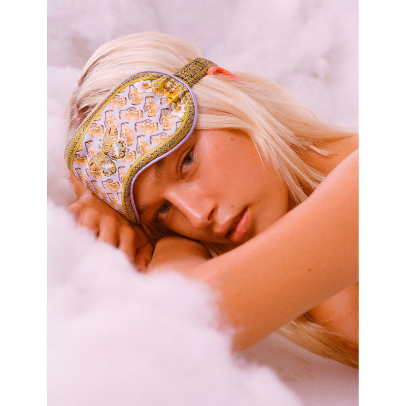Slip Aquarius graphic-print silk eye mask, imported from the UK