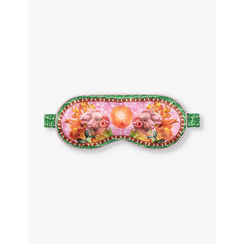 Slip Aries graphic-print silk eye mask (British brand)