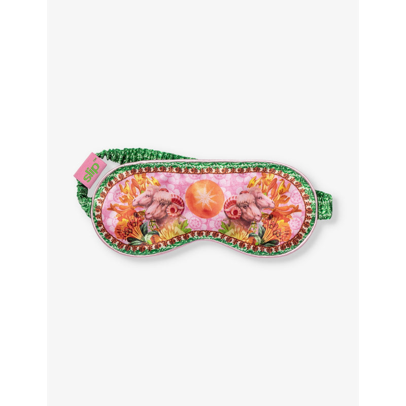 Slip Aries graphic-print silk eye mask (British brand)