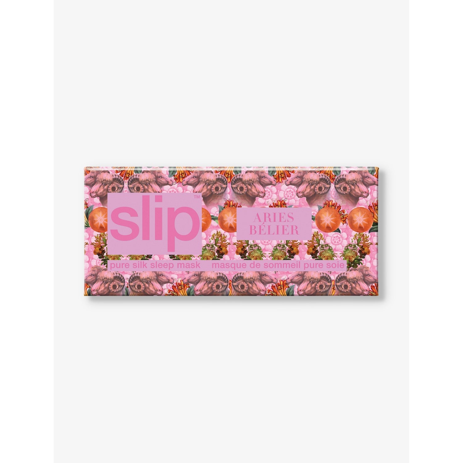 Slip Aries graphic-print silk eye mask (British brand)