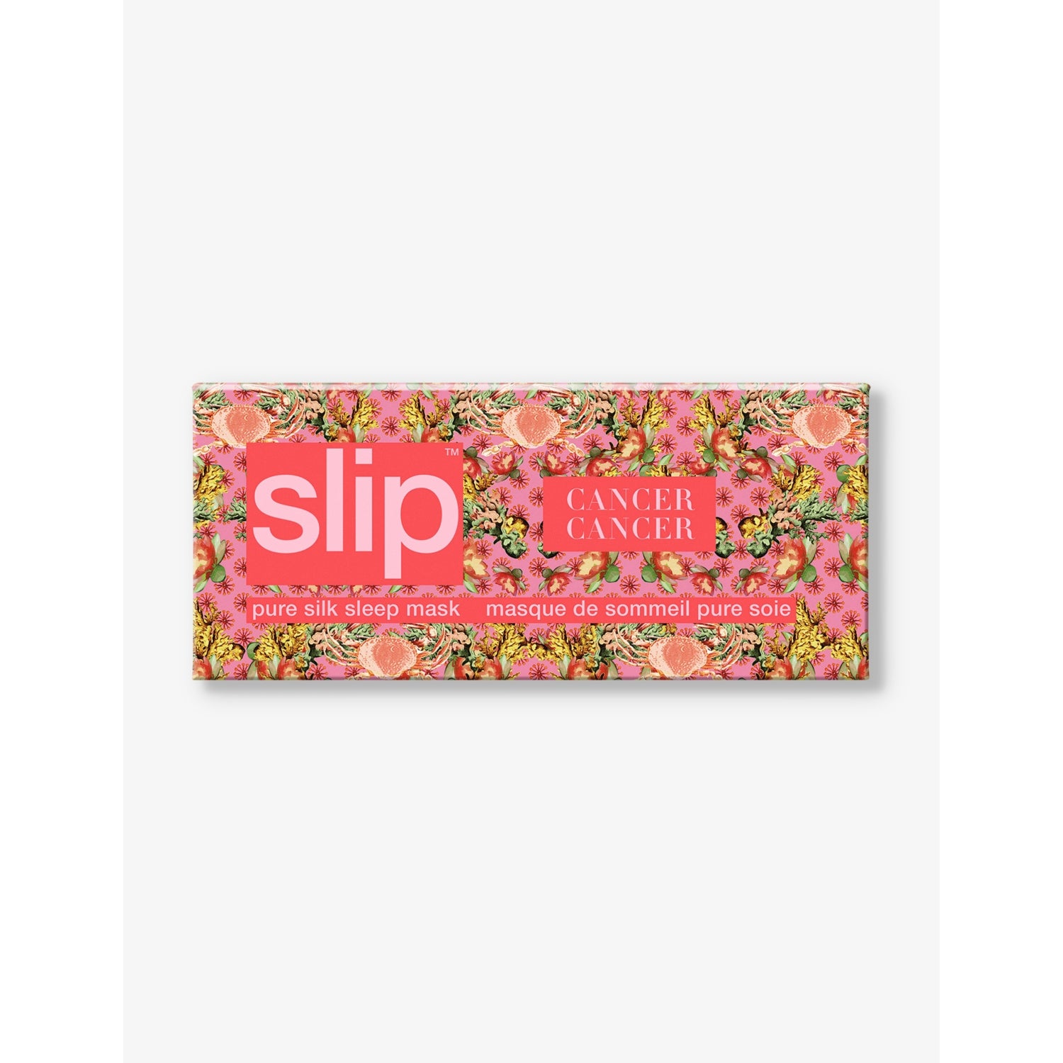 Slip 100% silk eye mask Cancer graphic print, UK version