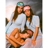 Slip 100% silk eye mask Cancer graphic print, UK version