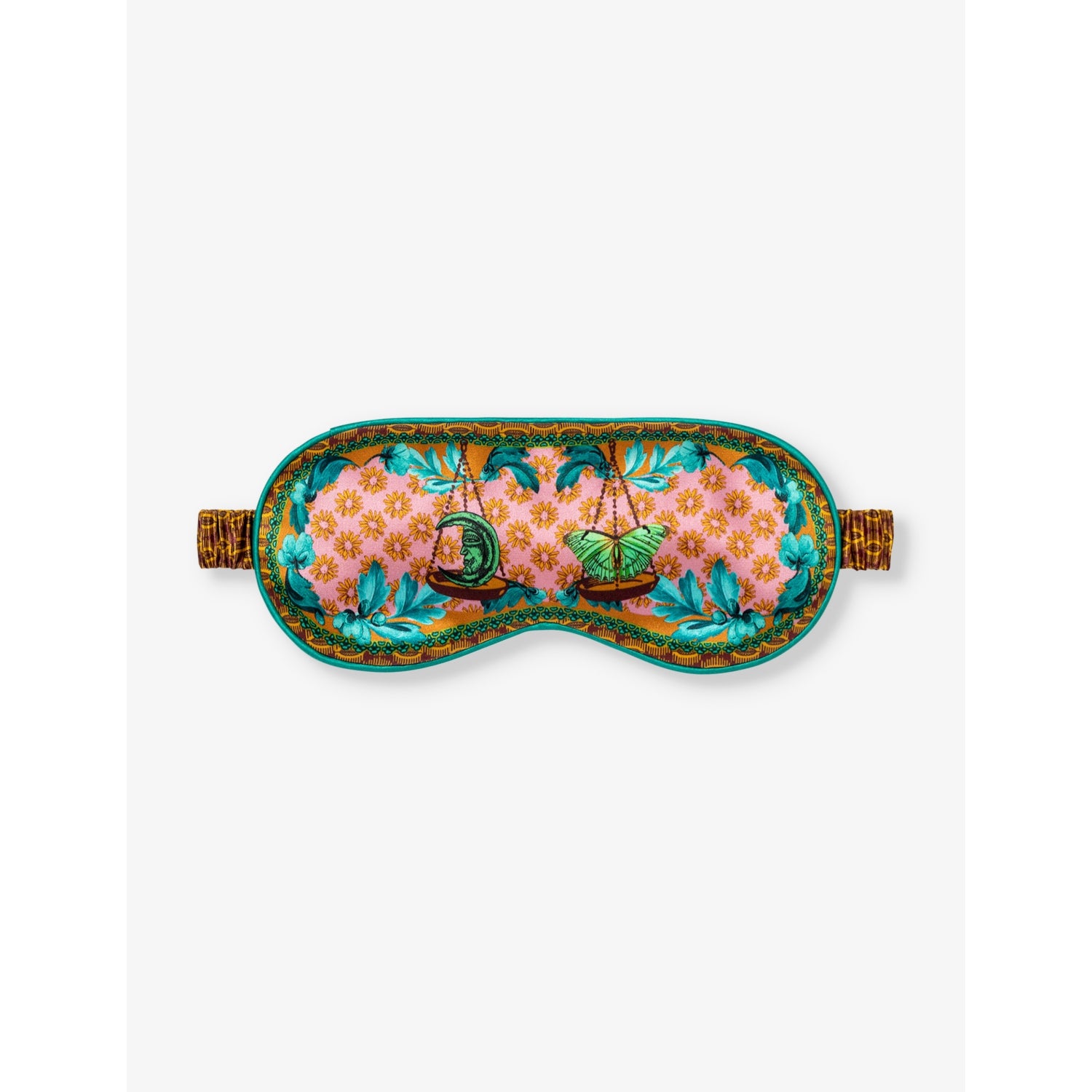 Slip Libra graphic-print silk eye mask - British product