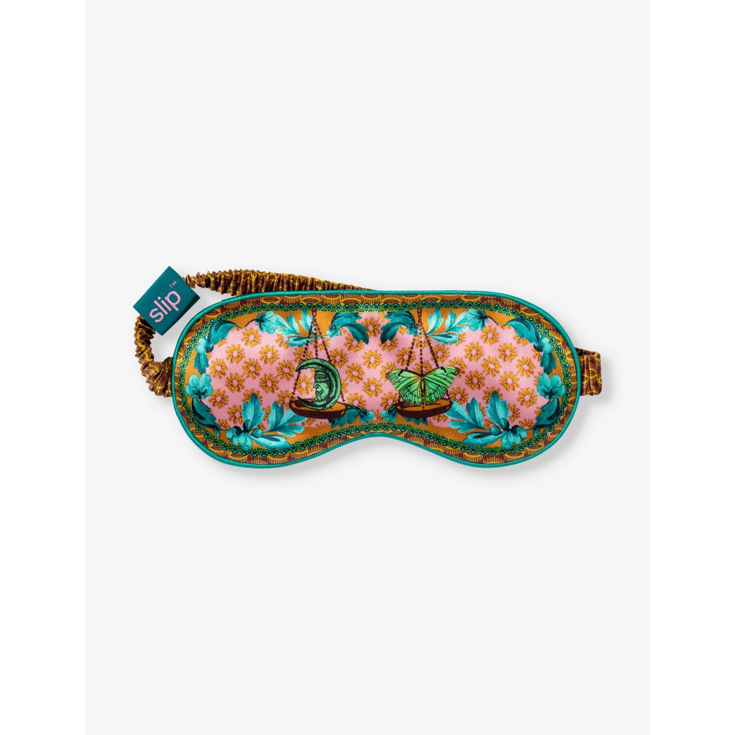 Slip Libra graphic-print silk eye mask - British product