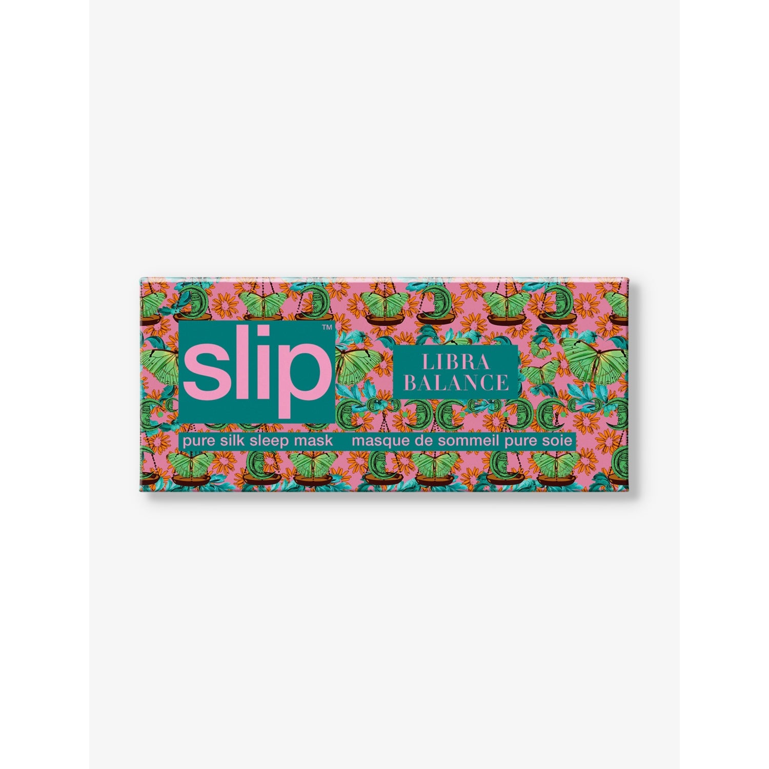 Slip Libra graphic-print silk eye mask - British product