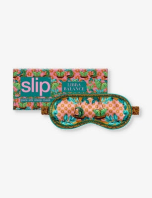 Slip Libra graphic-print silk eye mask - British product