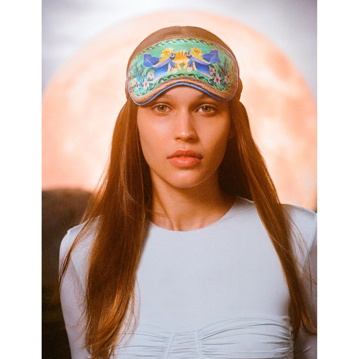 Slip silk eye mask with Pisces graphic print, UK version