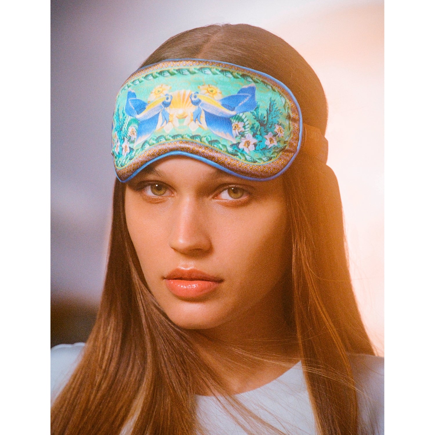 Slip silk eye mask with Pisces graphic print, UK version