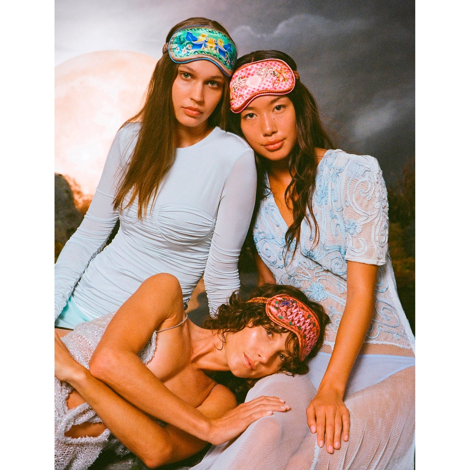 Slip silk eye mask with Pisces graphic print, UK version