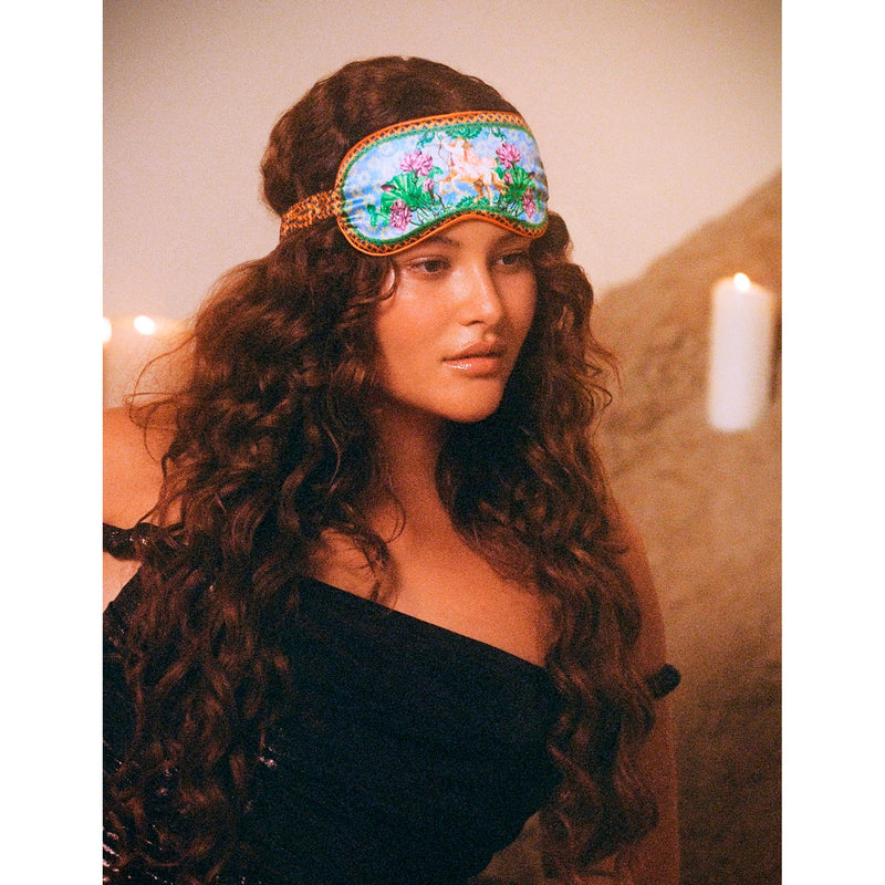 Slip silk eye mask Sagittarius graphic print, UK version