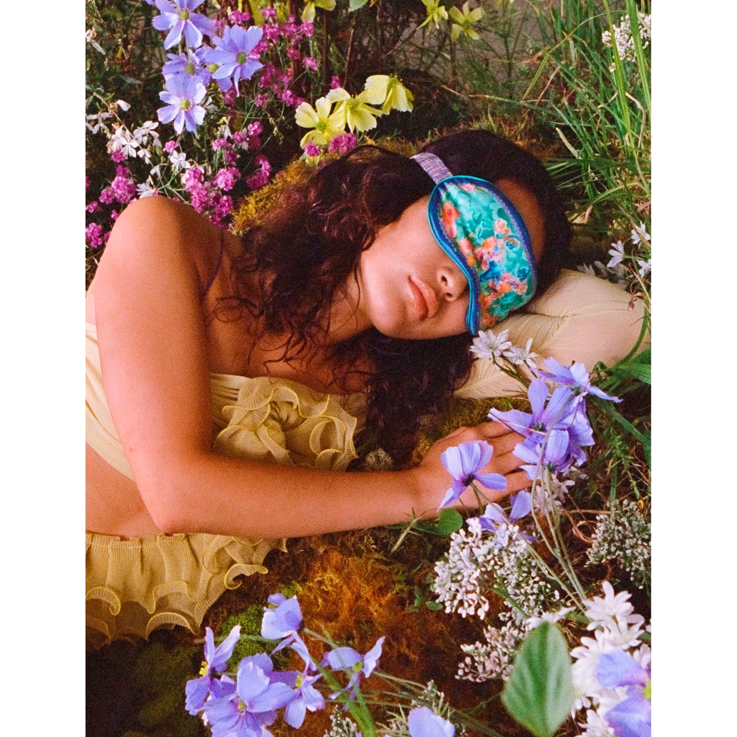 Slip Taurus silk eye mask with graphic print, UK version