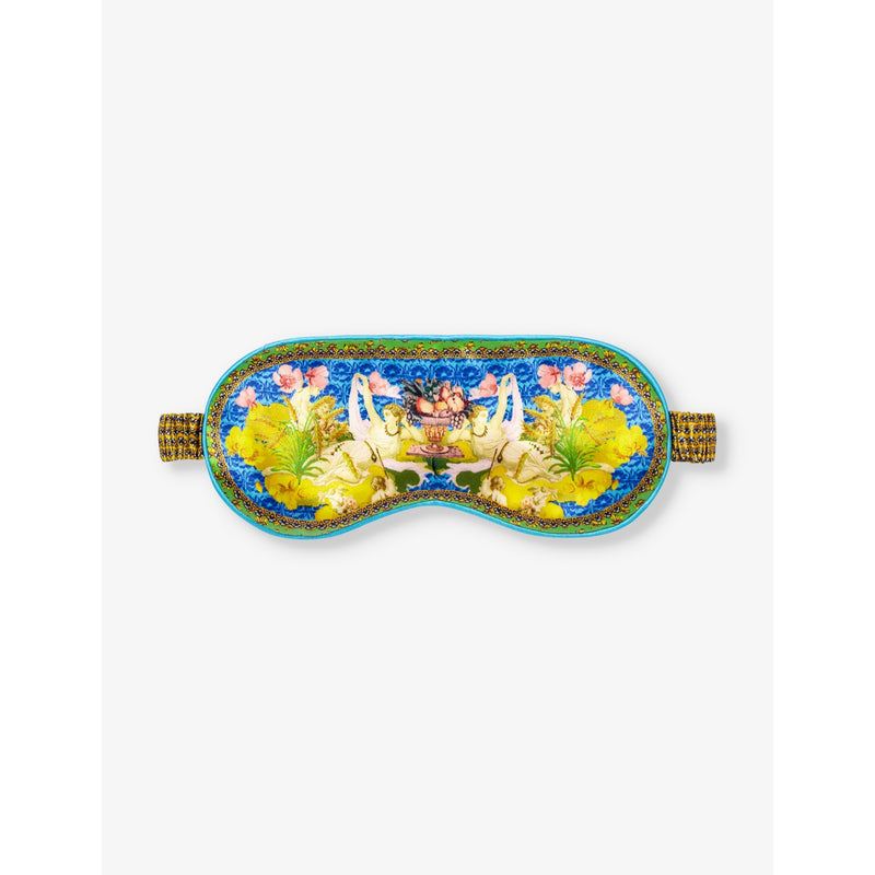 Slip zodiac graphic-print silk eye mask (British brand)