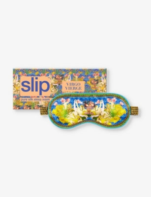 Slip zodiac graphic-print silk eye mask (British brand)