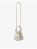 Jimmy Choo pearl-embellished satin top-handle bag - British product