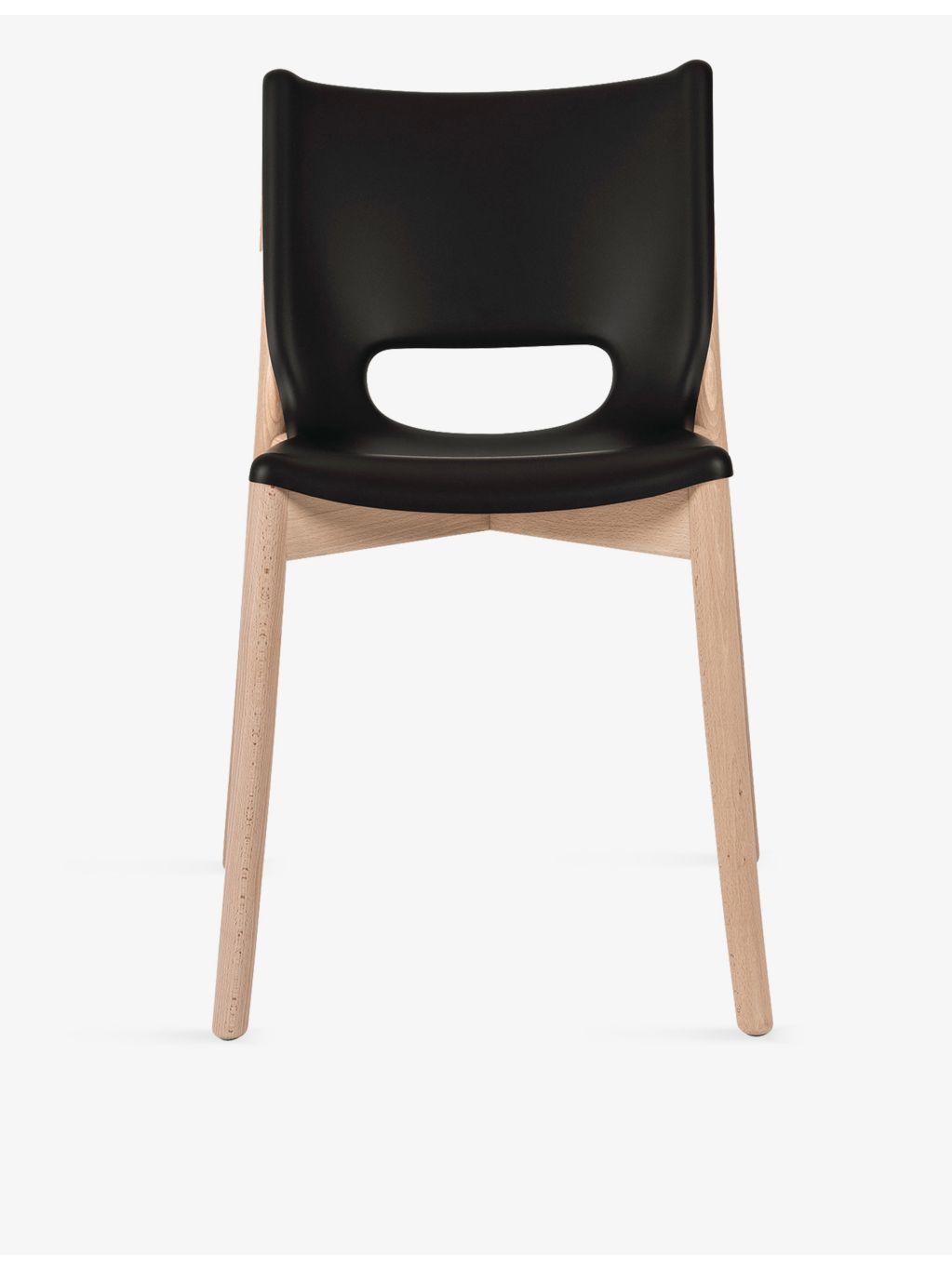 Alessi Poele monoshell steel and wood chair 81cm (British brand)