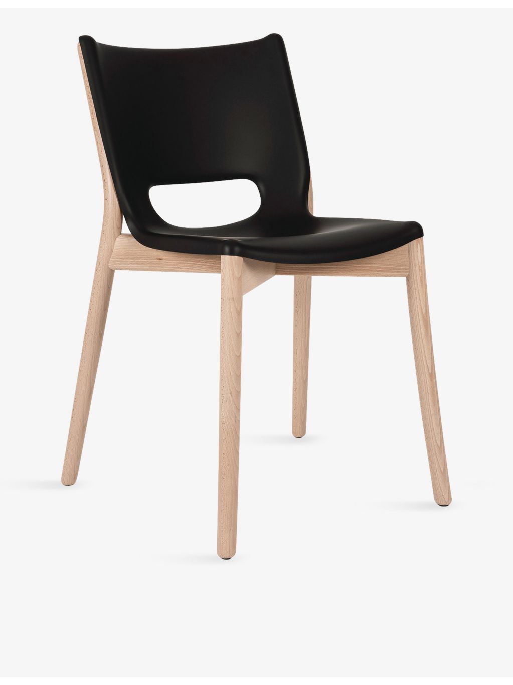 Alessi Poele monoshell steel and wood chair 81cm (British brand)