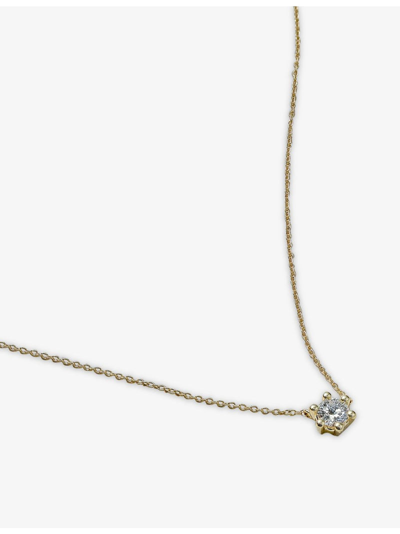 Astley Clarke 14ct gold diamond pendant necklace, imported from the UK