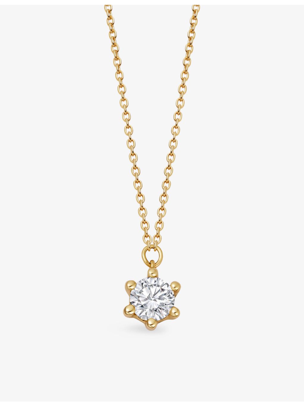 Astley Clarke 14ct gold diamond pendant necklace, imported from the UK