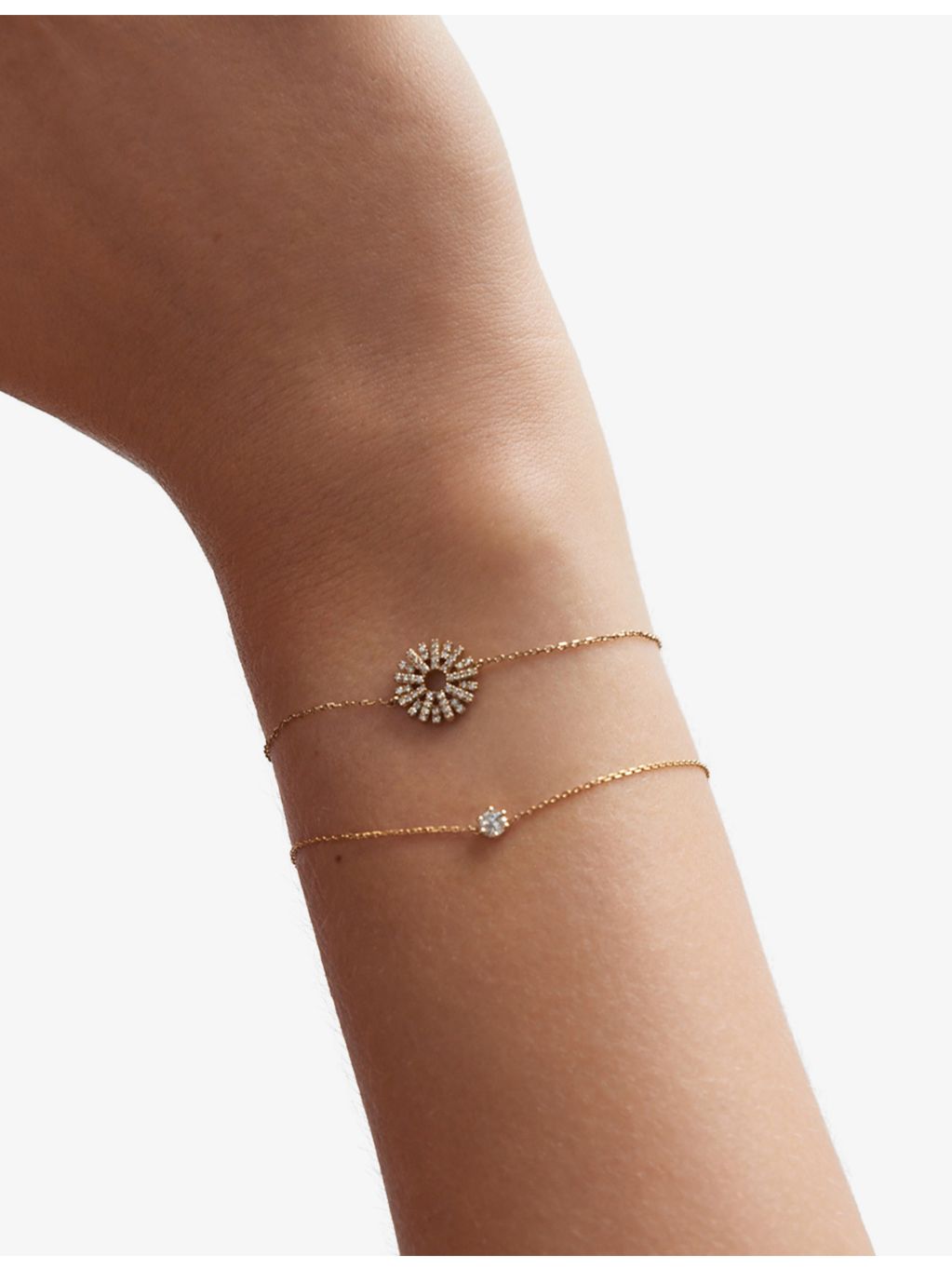 Astley Clarke 14ct yellow-gold lab-grown diamond bracelet 18cm, UK version