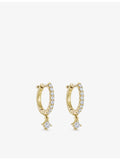 Astley Clarke Interstellar diamond drop earrings in yellow gold, 0.19ct - British product
