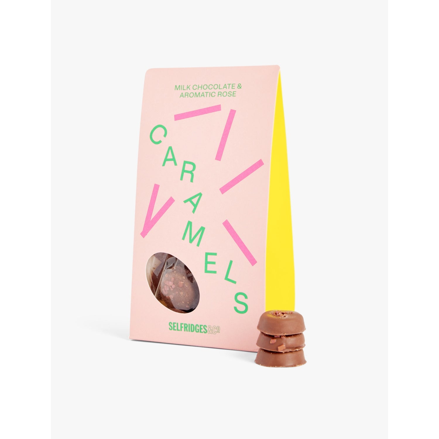 Selfridges Selection milk chocolate rose caramels 150g, UK version