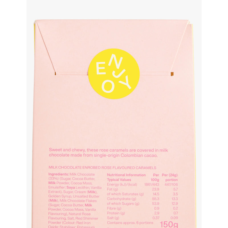 Selfridges Selection milk chocolate rose caramels 150g, UK version
