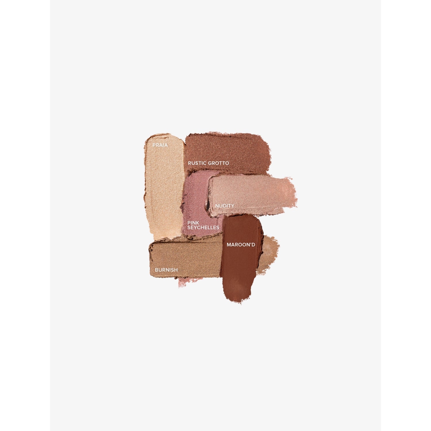 Nudestix Nude Beach eyeshadow kit with 6 shades, imported from the UK