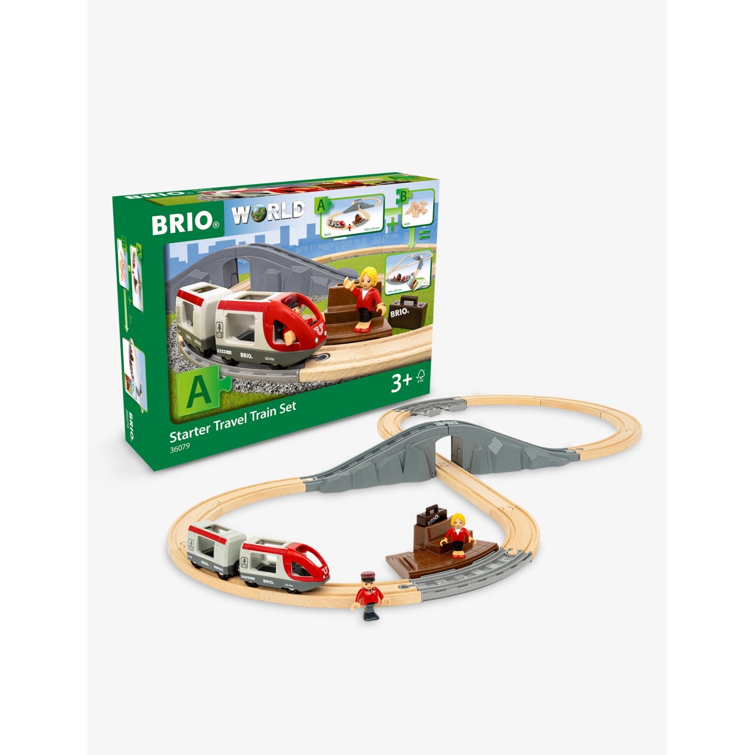 Brio starter travel train wooden playset 22 pieces (British brand)