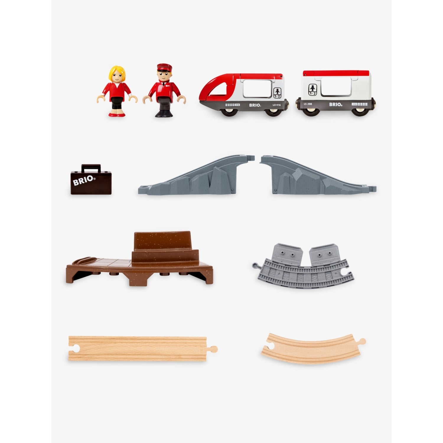 Brio starter travel train wooden playset 22 pieces (British brand)