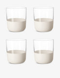 Villeroy & Bosh crystal tumbler set, matte base, imported from the UK
