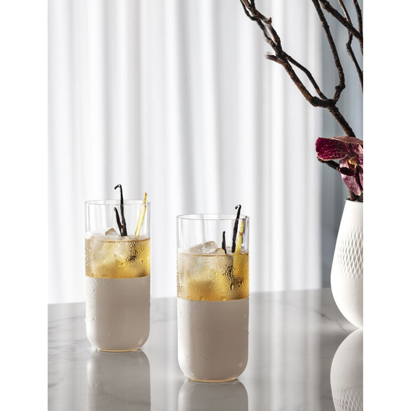 Villeroy & Boch Manufacture Rock Blanc crystal tumblers, set of four (British brand)