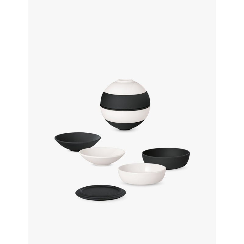 Villeroy & Boch La Boule stackable porcelain set five-piece, imported from the UK