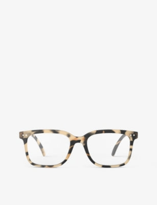 Izipizi L Square-Framed Blue Tortoise Reading Glasses