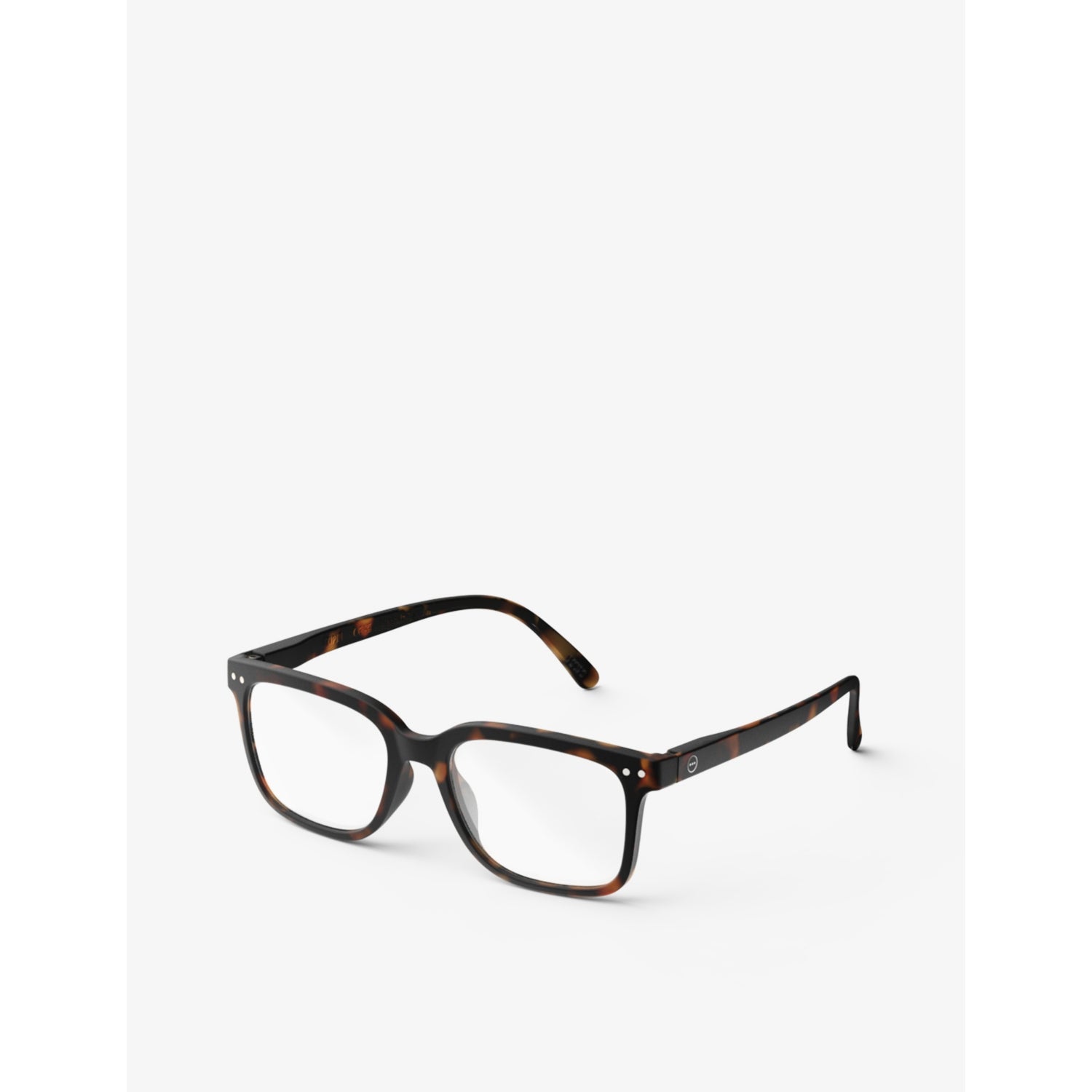 Izipizi square-framed blue tortoise reading glasses - British product