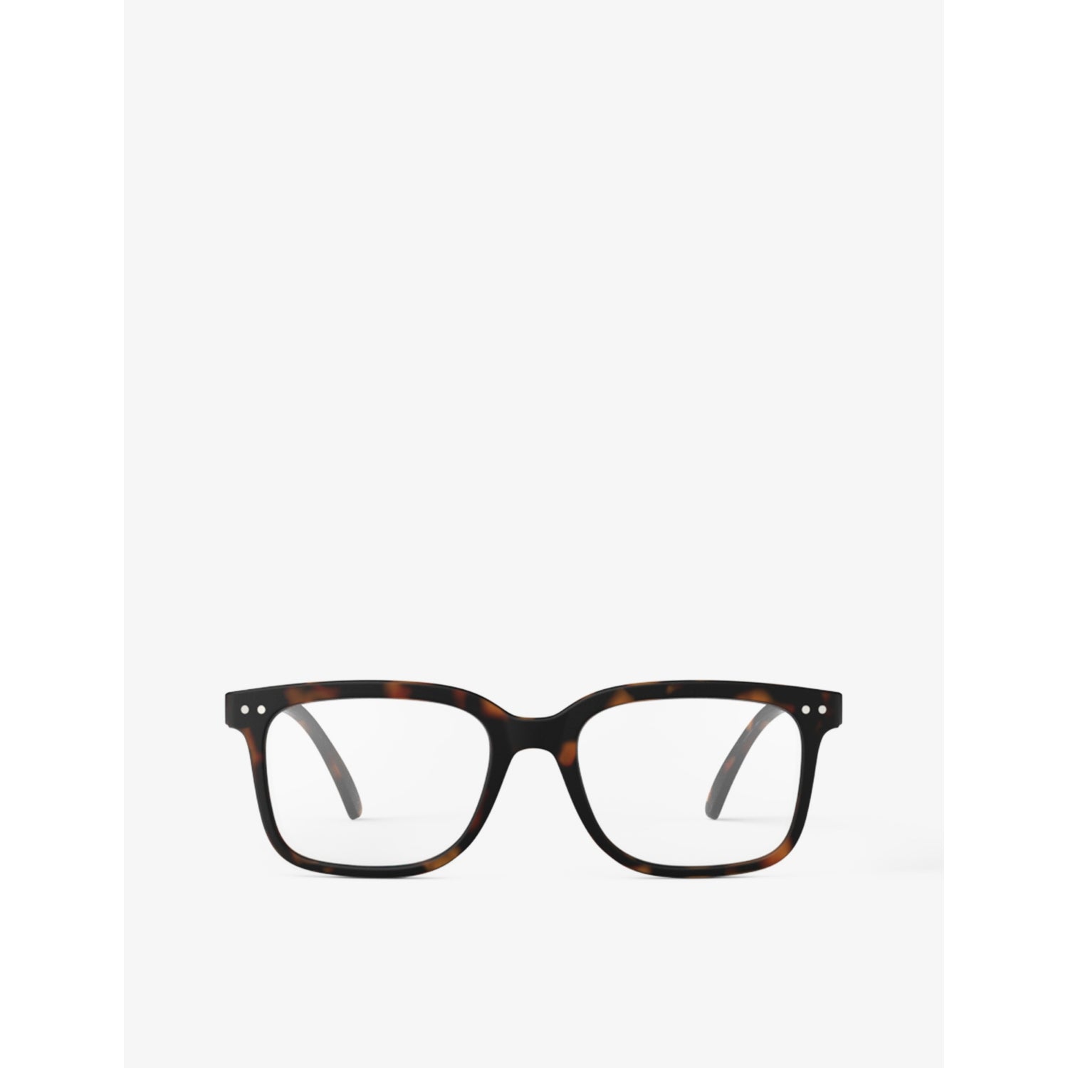 #L square-framed blue tortoise reading glasses - Blue Tortoise - +1