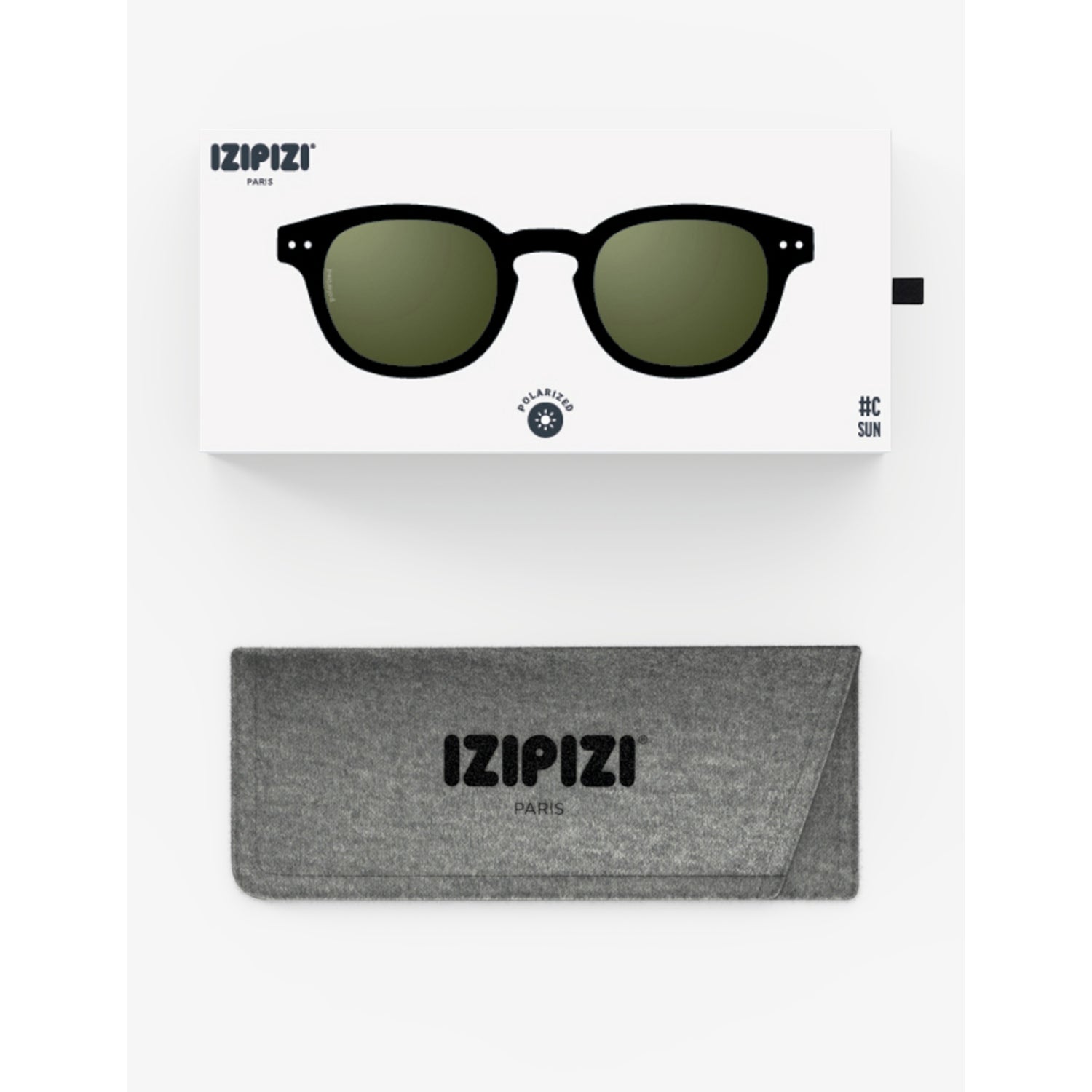 Izipizi square-framed polarised reading sunglasses - British product