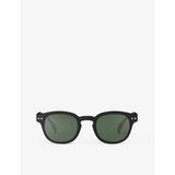 #C square-framed polarised sunglasses - BLACK