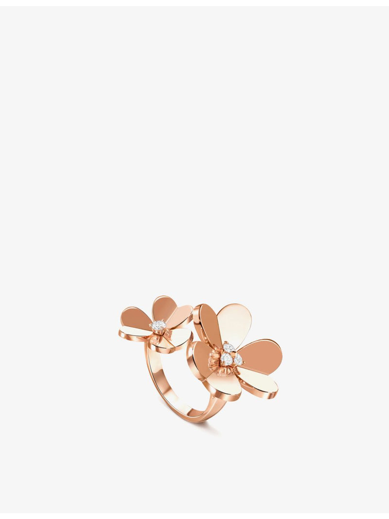 Van Cleef & Arpels Frivole rose gold diamond ring 0.24ct, UK version