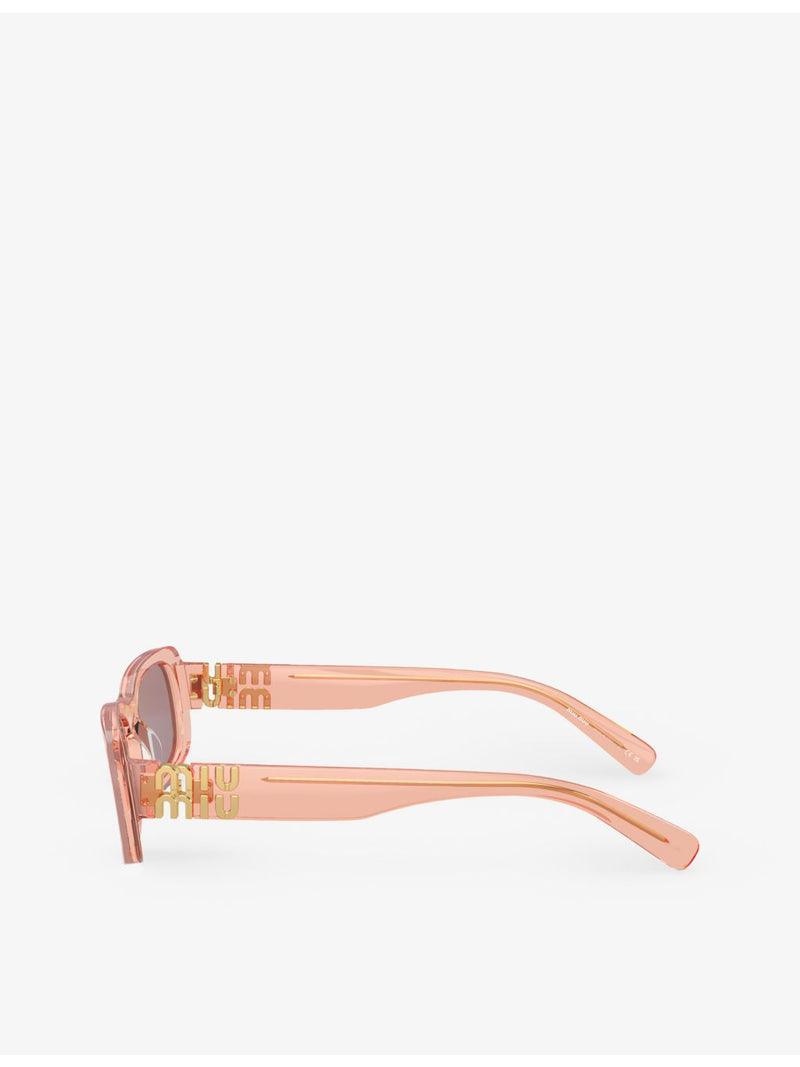 Miu Miu MU 08ZS oval-frame acetate sunglasses (British brand)