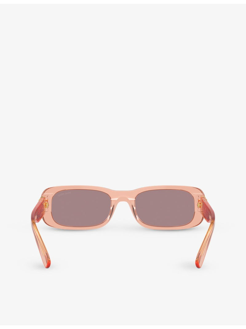Miu Miu MU 08ZS oval-frame acetate sunglasses (British brand)