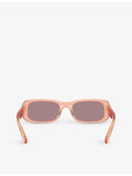 Miu Miu MU 08ZS oval-frame acetate sunglasses (British brand)