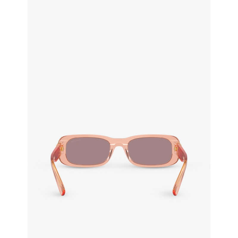 Miu Miu MU 08ZS oval-frame acetate sunglasses (British brand)